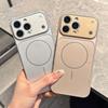 MagSafe Compatible Spliced Phone Case with Large Camera Lens Cover Shockproof Magnetic Case for iPhone