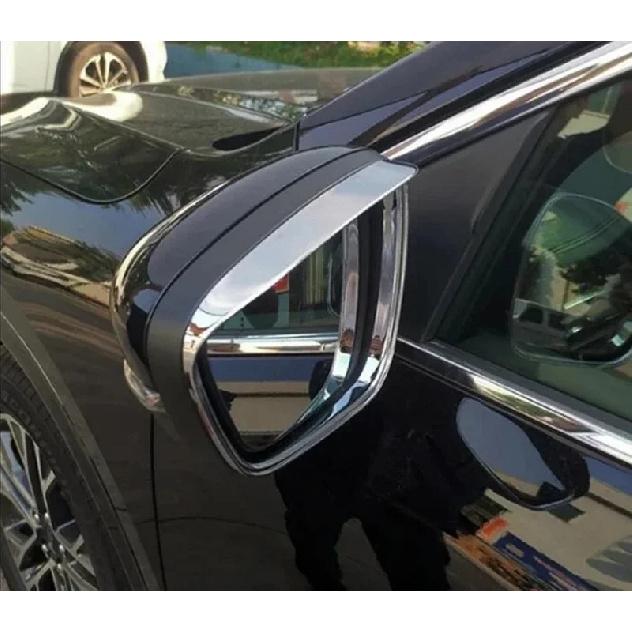 For Ford Escape     2024 Rear Rearview Side Glass Mirror Trim Frame Rain Shield Sun Visor Carbon Fiber 1 Pair