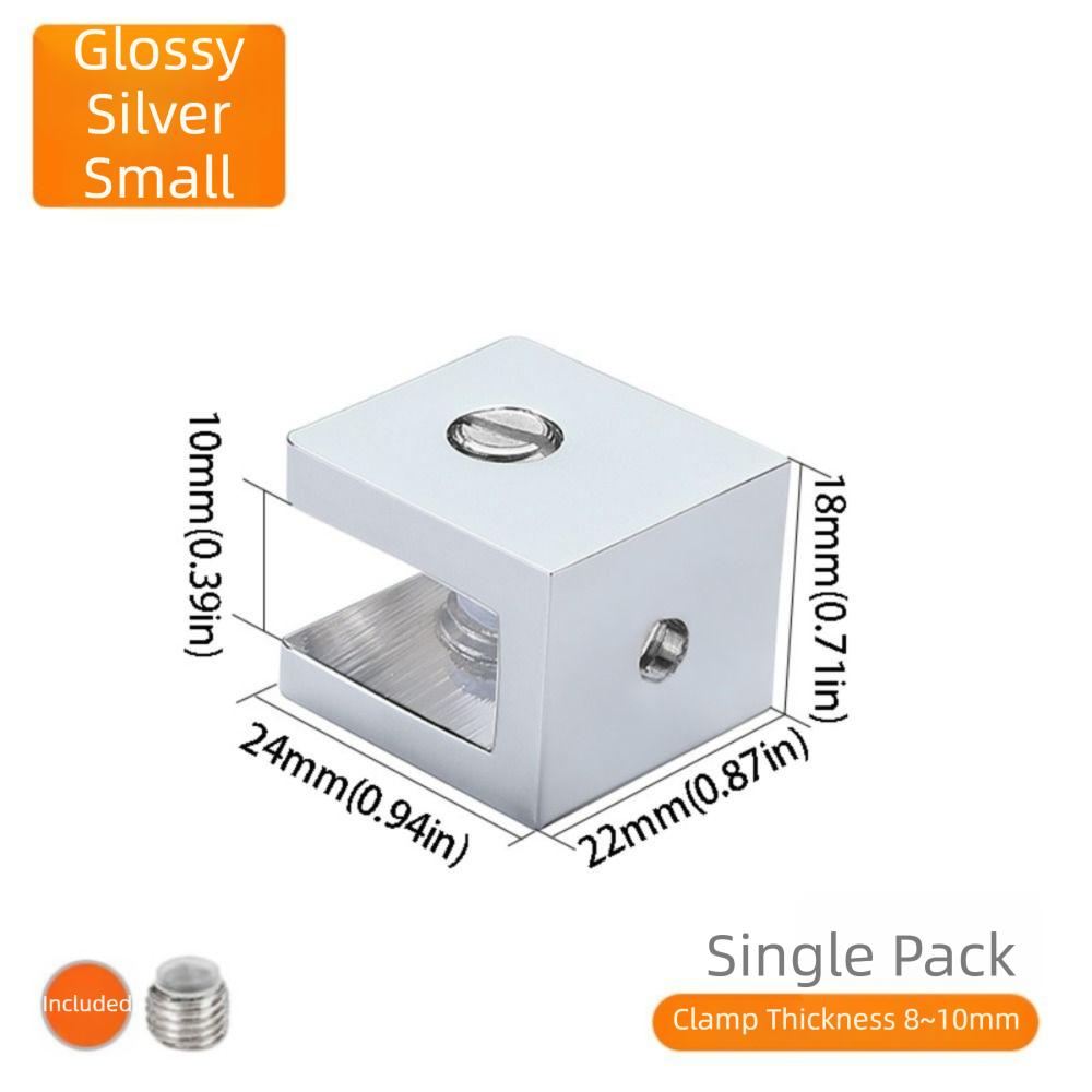 

Wall Mount Shelf Wall Mount Shelf Glass Clamps Glass Clamps Glass U Clip Shower Shelves Silver small size
