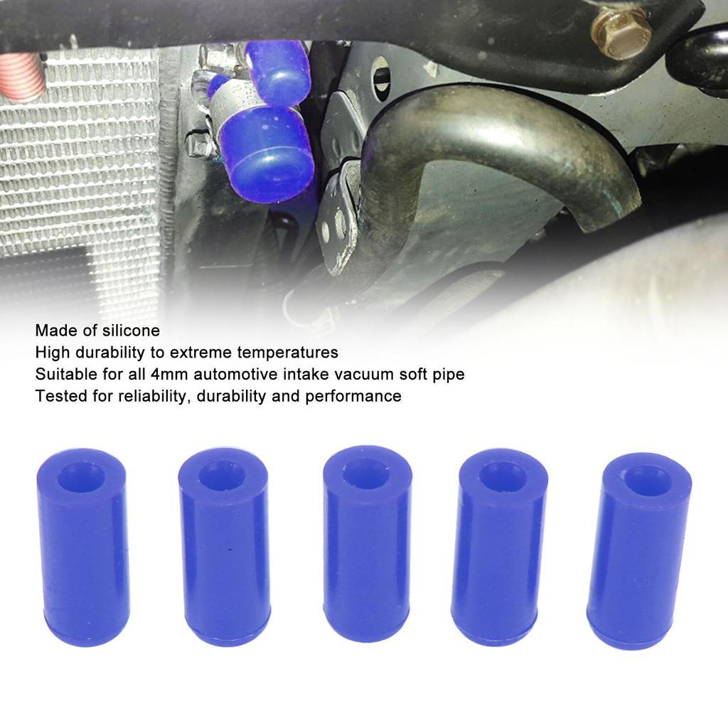 10PCS   Vacuum Hose End   4mm Heat Resistant Silicone Blanking   for BOV Pipe Line