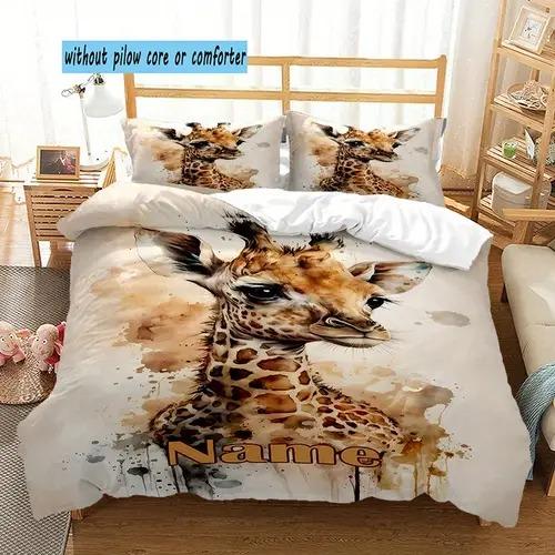 Comforter Giraffe Giraffe Background Theme Suitable For Children Kids And Adults Soft Warm Comfortable Breathable
