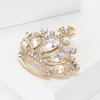 High-Grade Alloy Rhinestone Crown Brooch Exquisite And Versatile Women'S Suit Coat Corsage Jewelry Pin