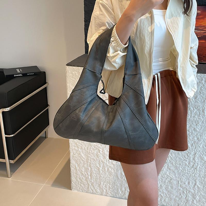 Simple Shoulder Bag Vintage Hobo Bag Large Capacity Handbag Tote Bag Minority Design Fashionable Crescent Bag Students