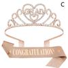2025 Elegant Graduation Crown And Shoulder Strap Set Graduate Ribbon Etiquette Belts Decoration For Parties And Celebrations