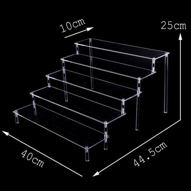 Clear 1-6 Tier Acrylic Display Stand for Funko Figures, Cupcake, Cosmetics, Perfume,Blind Box Display Riser Rack Dessert Shelf