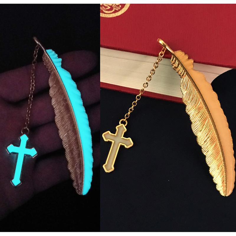 Cute Luminous Metal Feather Bookmarks Kawaii Butterflies Owl Dragonflies Book Marks For Teachers Gift Beautiful Book Accessories