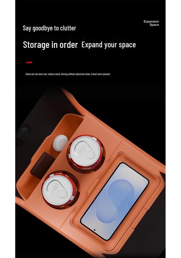 Deep Blue S09 Console Storage Box Organizer with Silicone Mat