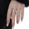 Modern And Elegant Heart Shaped Copper Ring With Zirconia For Chic Women In Spring 2023