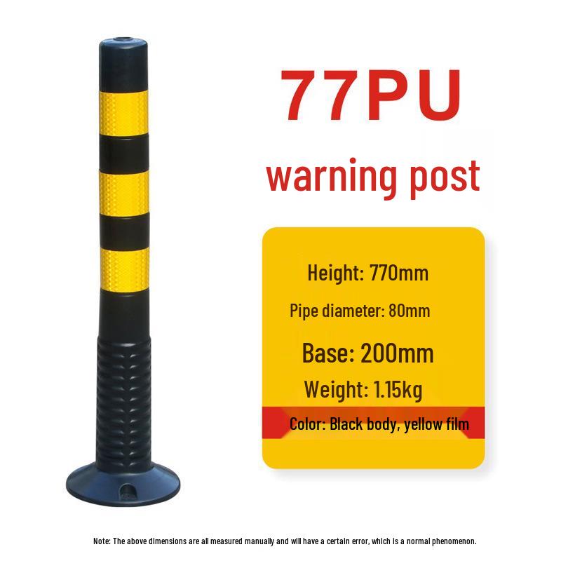 Reflective Elastic Traffic Bollard: PU Anti-Collision Post & Rubber Road Barrier