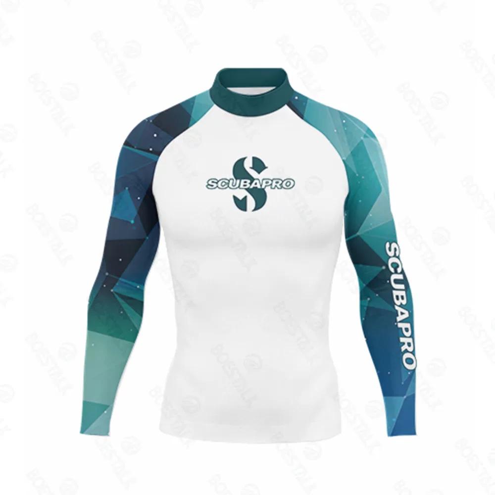 Cross-border special for printed long-sleeved surf suits, tight anti-chlorine wetsuits, beach sunscreen jellyfish suits
