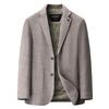 Men's Plus Size 2025 Double-Faced Wool Coat with Detachable Inner Down Jacket and Suit Collar