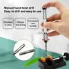 Mini Hand Drill Woodworking Tools Drilling Rotary Tool Manual Twist Drill Bit Watchmaker Pin Vice Watch Repair Tools