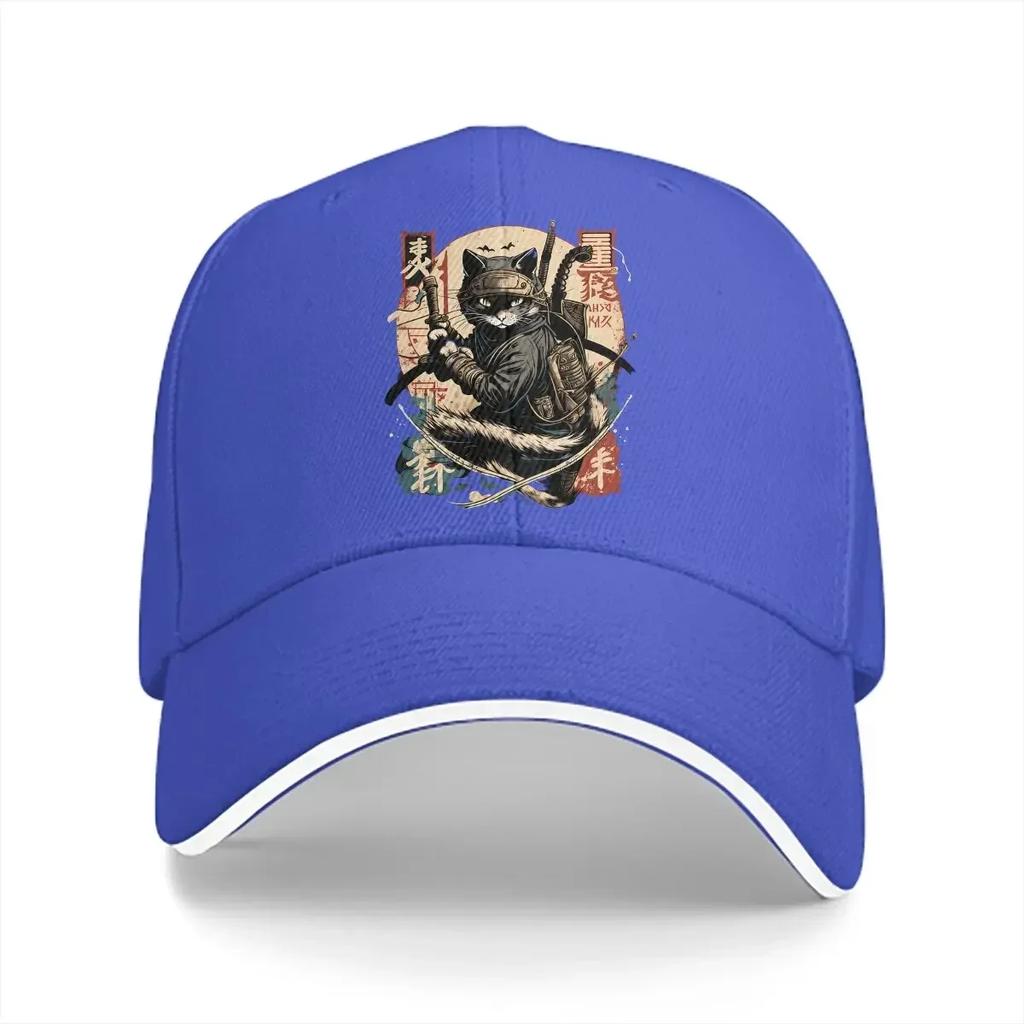 Summer Cap Sun Visor Cat Samurai Classic Hip Hop Caps Meme Adjustable Cowboy Hat Peaked Hats