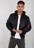 Winter Jacket Alpha Industries MA-1 ZH Back Print (128113) Zip Hood Back Print Bomber Jacket Black Reflective