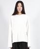 Deumakeu Outstitch Loose Fit Long Sleeve Tee - White