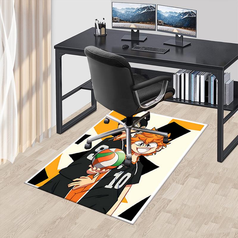 

1pc Haikyuu!! Kageyama Tobio & Tsukishima Kei Volleyball Team Chair Mat, Anime Cartoon Design, Anti-Slip Carpet for Office and Home Decoration, Suitab 60cm by 90cm