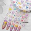 3D Cartoon Heart Princess Nail Art Stickers with Fairy Bow