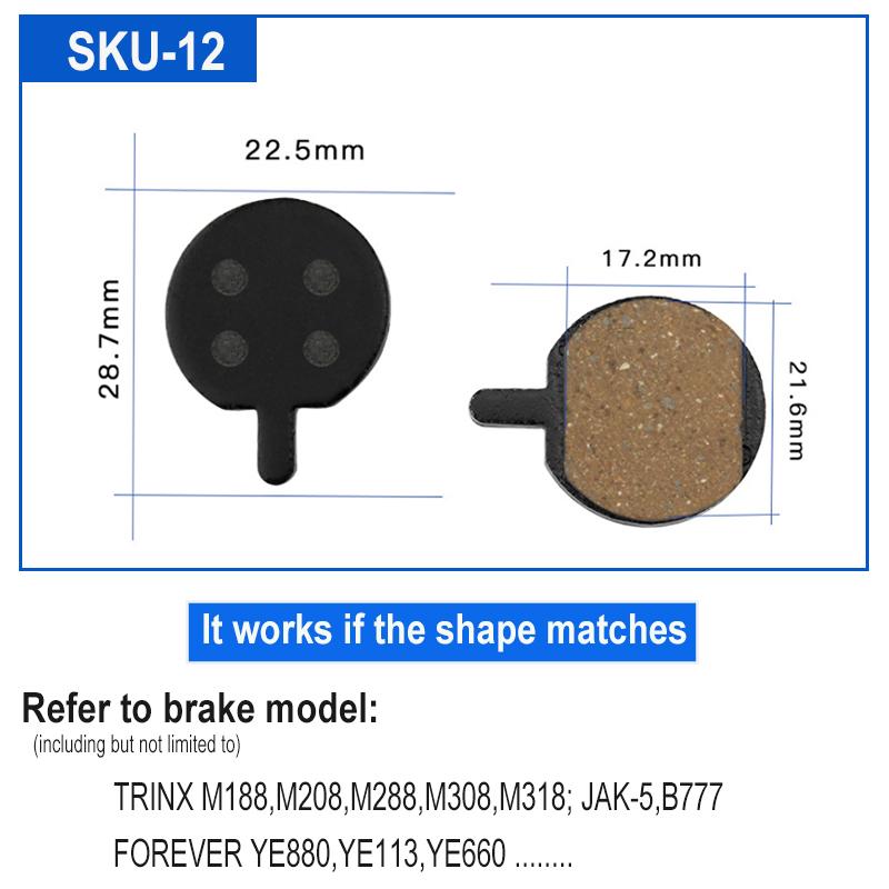 4 par Resin sykkel sykkel skive bremseklosser for SHIMANO SRAM AVID HAYES Magura Formula og scooter sykkel skive bremse