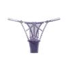 Sexy Transparent Trendy European and American Women's Thong Ultra-thin Hollow Water-soluble Embroidered Thin Belt Tempting Low-rise T-shaped Underwear