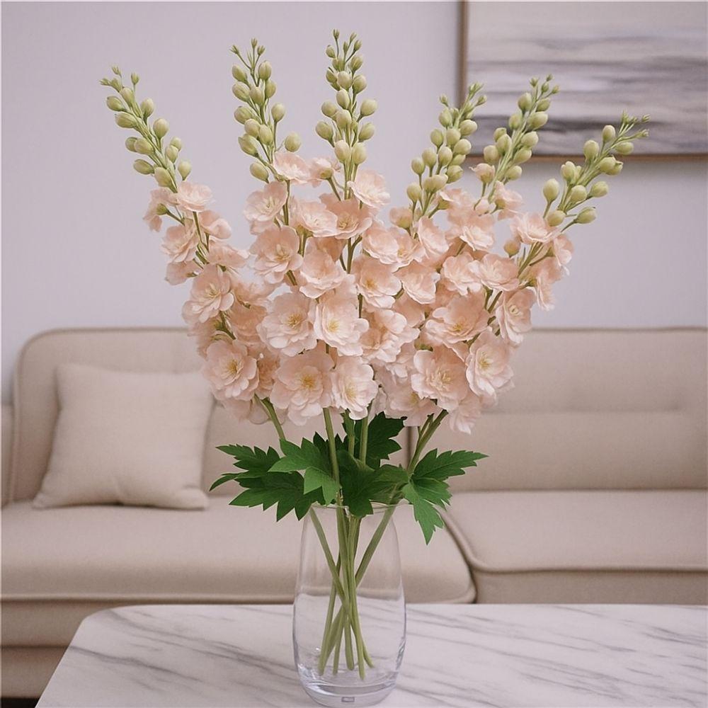 72cm Artificial Delphinium Flower Lifelike Real Touch Delphinium Stem Moisturizing Simulation Flower Wedding Bouquet