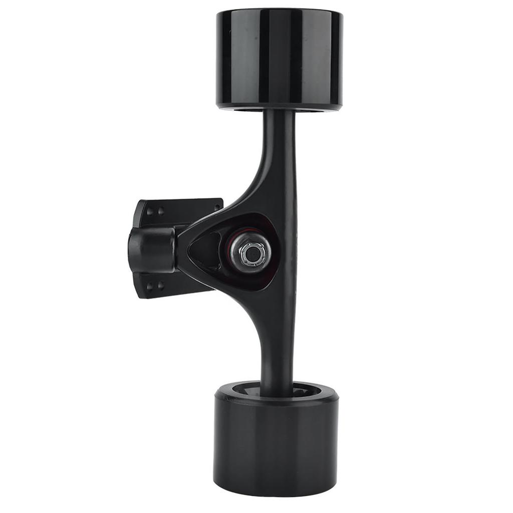 2pcs   Truck with Skate Wheel Riser Pad Bring Accessory(black shaft black wheel)