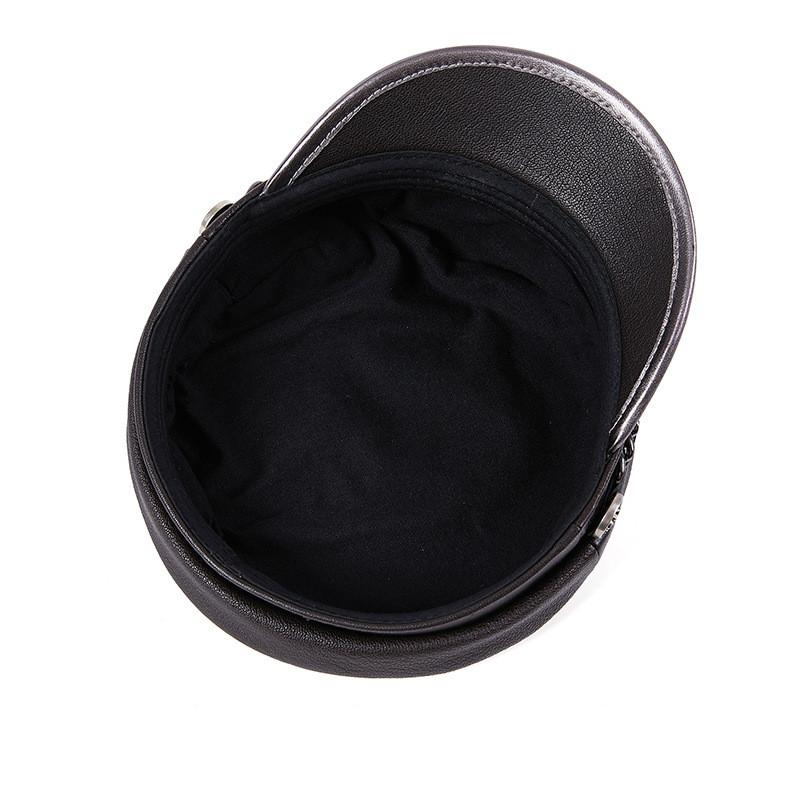 Beretă cu viziere din piele pentru femeie Newsboy Paperboy Bakerboy Fisherman Style Fiddler Cabbie Cap Captain Sailor Hat