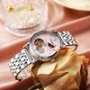 Genuine Automatic Mechanical Waterproof Watch for Women - Trendy Multi-Functional with Day, Date, Month, Year, and Starry Design.
