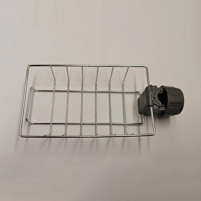 

Kitchen Faucet Storage Rack Stainless Steel Multifunctional Drain Rack Creative Single-Layer Cloth Rack Kitchen Accessories (As shown-15361)-