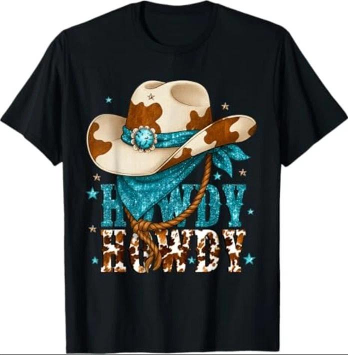 Howdy Western Cowboy Howdy Cowboy Rodeo Cowgirl Western T-Shirt