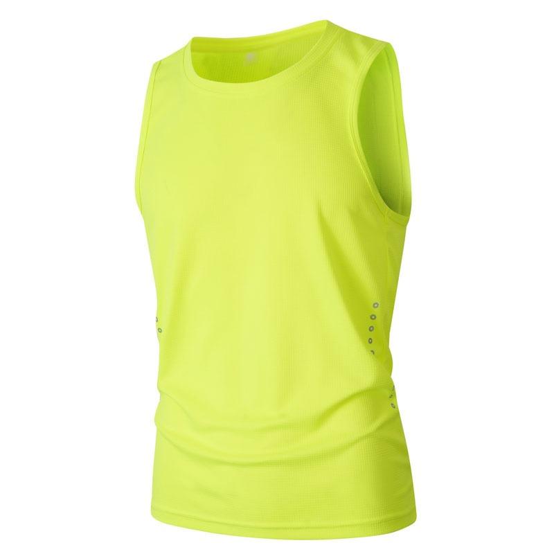 Summer New Men's Vest Sports Casual Solid Color Breathable Sleeveless Round Neck Top