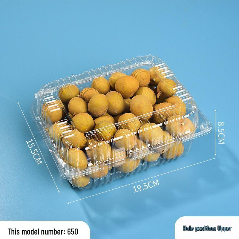 Clear Plastic Disposable Fruit Box with Lid for Strawberries