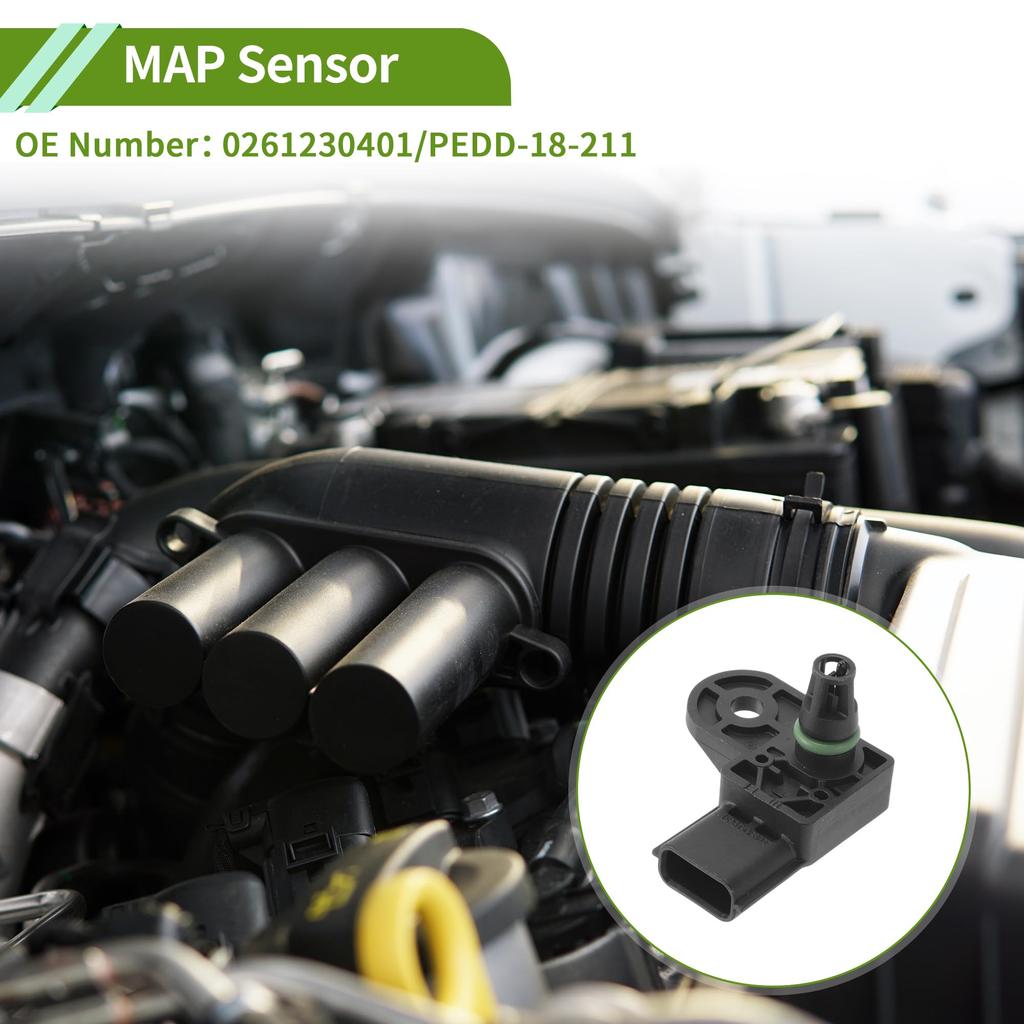 ABSOPRO Absolutdruck-MAP-Sensor für Mazda 3 Schrägheck 2.0 (2013-2019), Artikelnummer: 0261230401/PE-DD-18-211, 1 Stück
