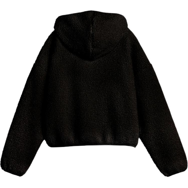 Puma Logo Fleece Short Hooded Long Sleeve Jacket Women Jackets 633983-01