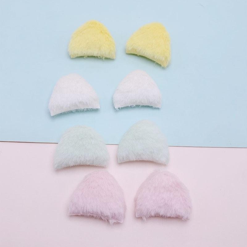 10 Pcs Handmade DIY Hair Clips Cat Ears Lovely Furry Hair Barrettes Hairpin for Creative Hair Styling Accessories