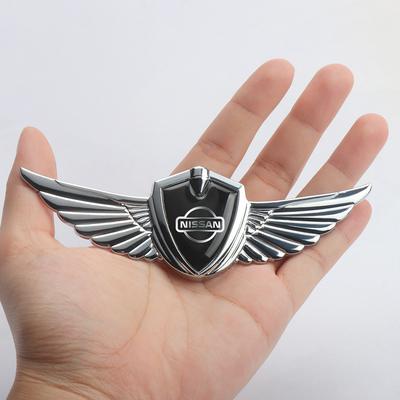 Autocollant Décalcomanie Insigne Ailes Métalliques 3D pour Marqueur Latéral de Voiture Fenêtre Coffre Pour Nismo X-Trail Almera Qashqai Note Tiida Teana J10 V36