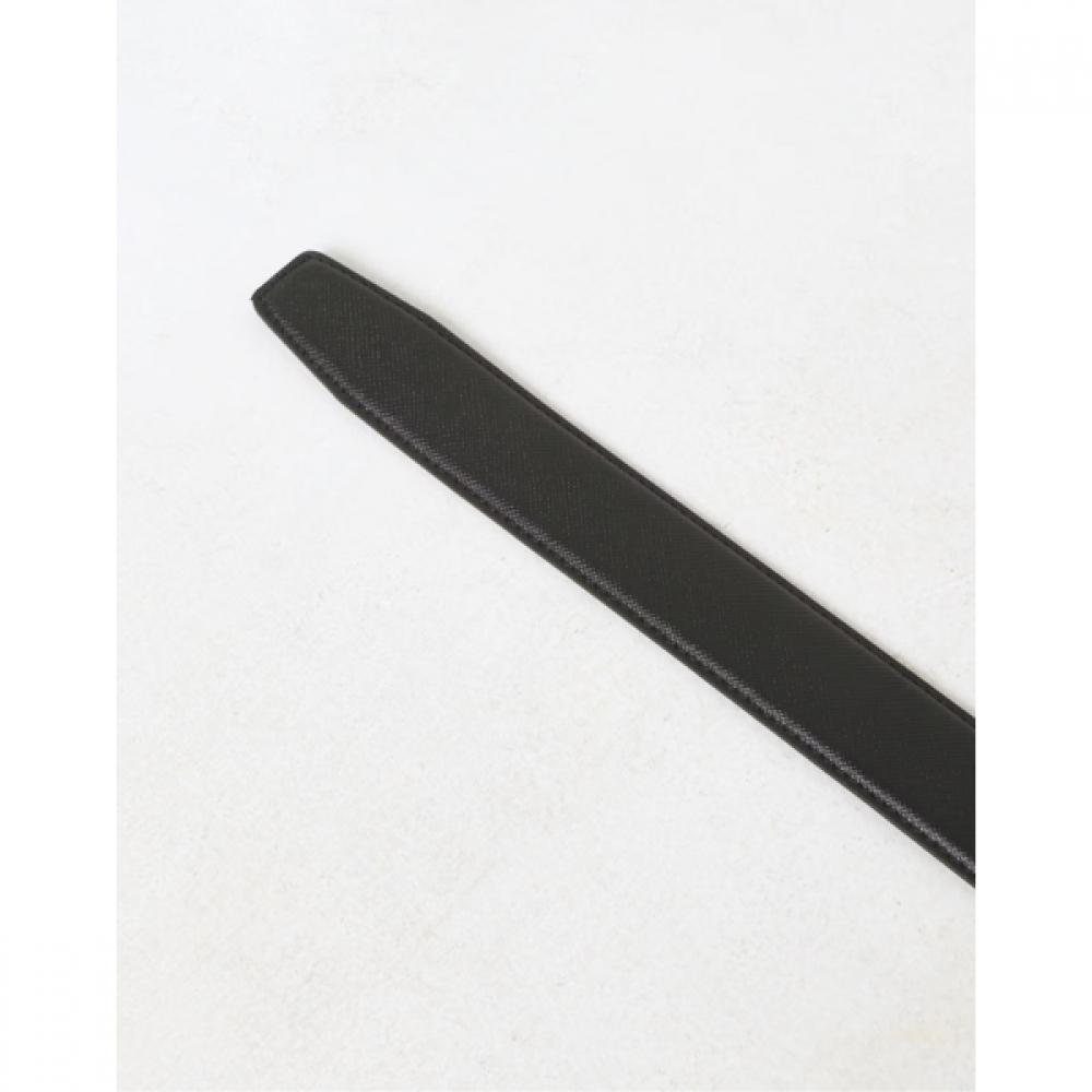 Daks Automatic Belt Black Check Pattern Cowhide Matte Buckle Dbbe6f761bk
