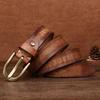 New Men's First Layer Cowhide Retro Belt Personalized Copper Buckle Casual Jeans Belt