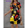 Fashion Loose Short Sleeve Dress Casual Versatile Casual Dresses