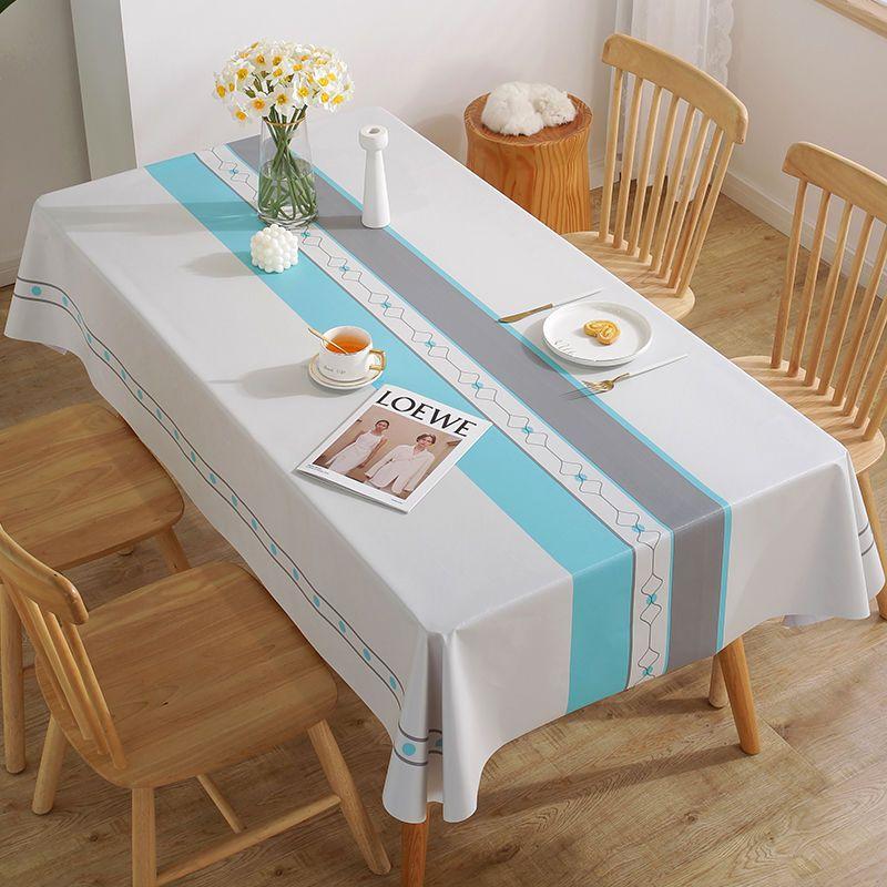 Modernes, prägnantes Muster im Stil, wasserdicht, rechteckige Tischdecke aus Polyester, Heimdekoration, Küche, Wohnzimmer, Hochzeitsfeier