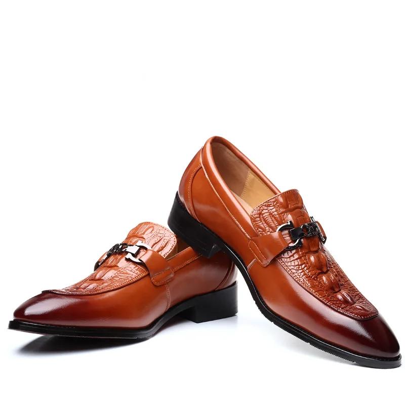 Fashion Luxury Men Leather Shoes Fashion Wedding Party Shoes Luxury Men Designer Business Flats Shoes Large Size 2025 New Rty6