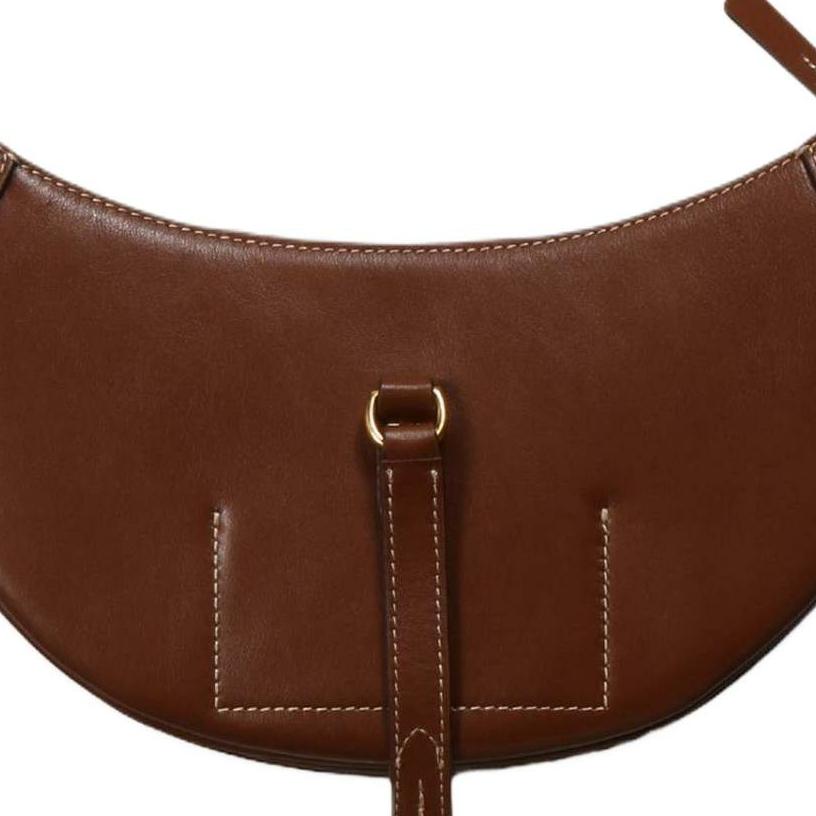 Polo Ralph Lauren Adjustable Strap Leather Tote Shoulder Bag Small Women bags Dark-Brown 428871248014