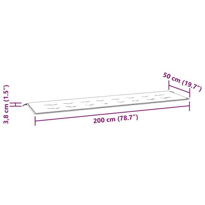 VidaXL Garden Bench Cushion, Non-Slip Chair Pad, Terrace Patio Living Room Decoration, Turquoise 361207