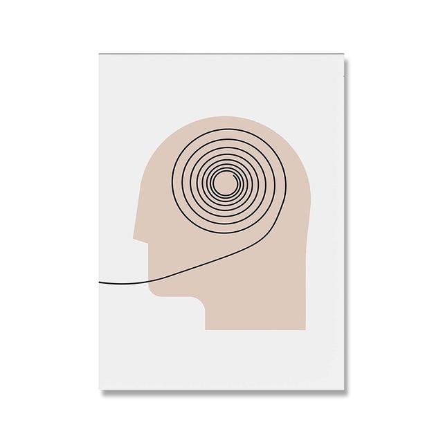 Psychologe-Poster, Therapieberater, Büro, Wandkunst, Digitaldrucke, Leinwandgemälde, Psychotherapeut, Bürodekoration, rahmenlos 21cm×30cm NoFrame