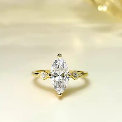 Light Luxury Horse Eye Sunflower White Zircon Adjustable Ring Suitable For Women's Daily Party Fashion Jewelry