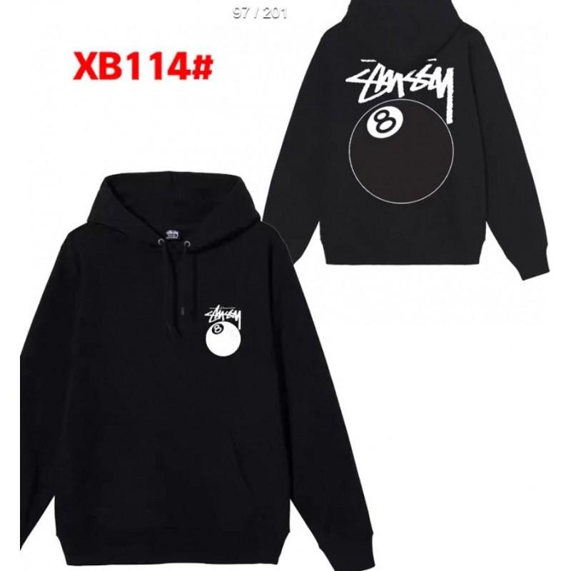 Classic Print Hooded Sweatshirt Teens Unisex Loose Fit Cotton Pullover Streetwear