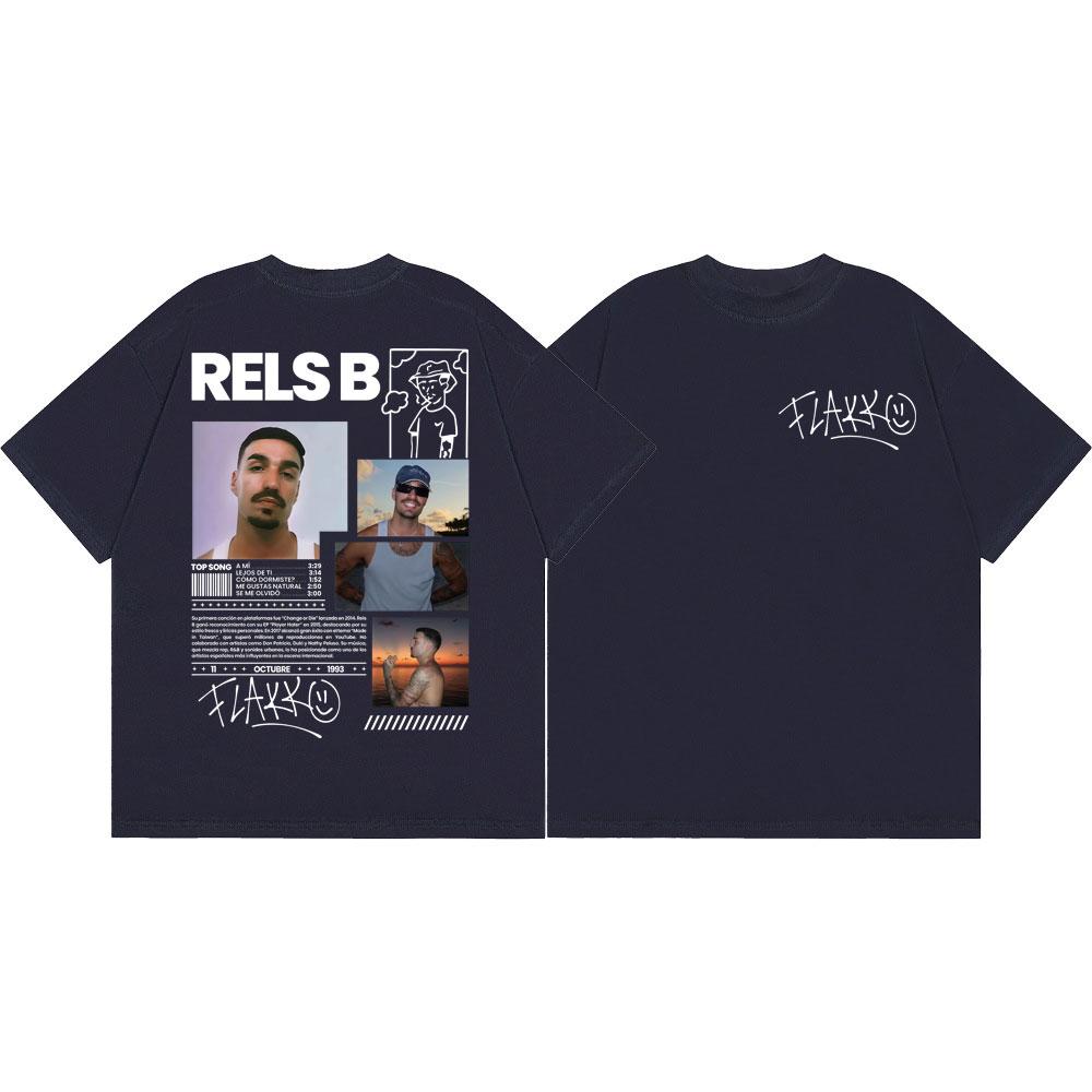 Rapper Rels B Album Merch Tshirt Unisex Unisex Clothing Hip Hop Fashion Short Sleeve Tshirts High Quality Cotton Oversized T Shirt