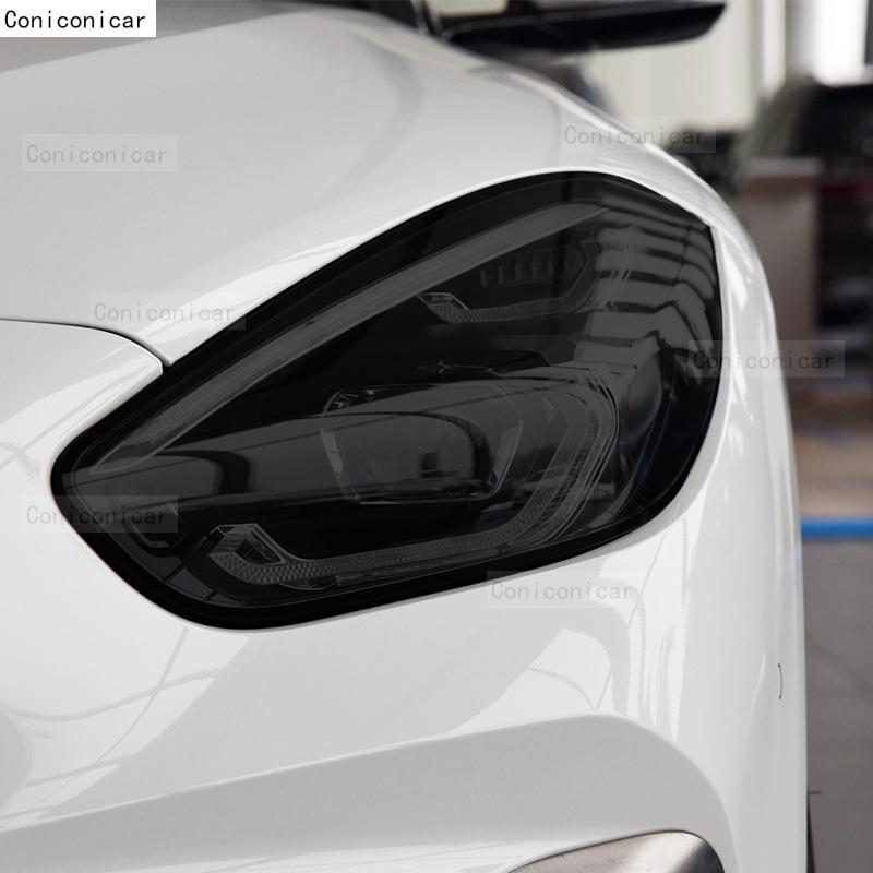 For BMW Z4 G29 2019-2023 2022 Car Headlight Smoked Black TPU Protective Film Front Light Tint Change Color Sticker Accessories