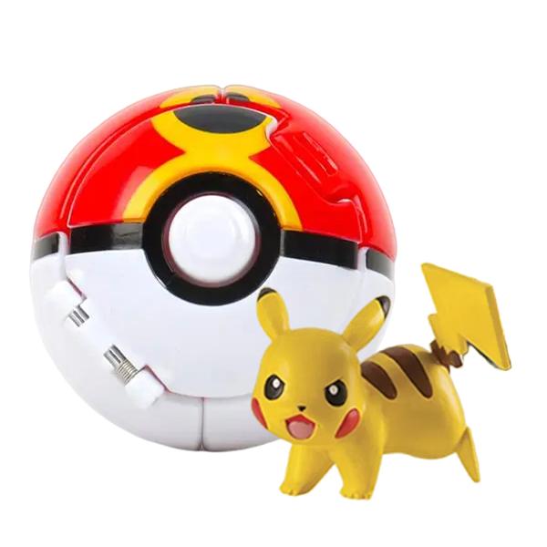 Figure Pokeball Anime Figurines Cartoons Pikachu Charizard Squirtle Pocket Monster Pet Anime Action Model Toy Kids Gift