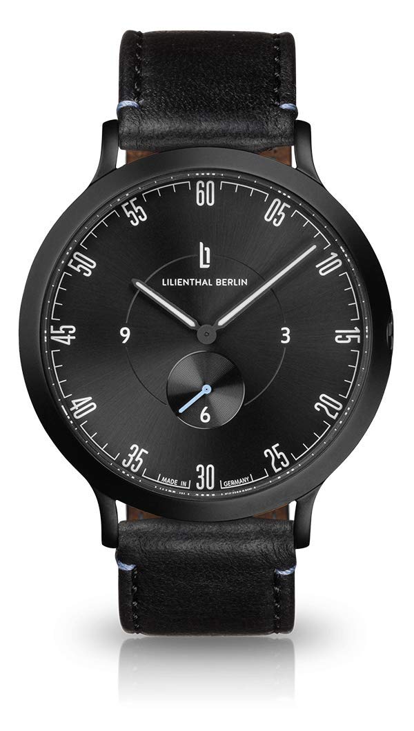 

Small Made in Black [Lilianthal Berlin] Wristwatch, Second, Germany, L01-107-B004C, Men s, чорний