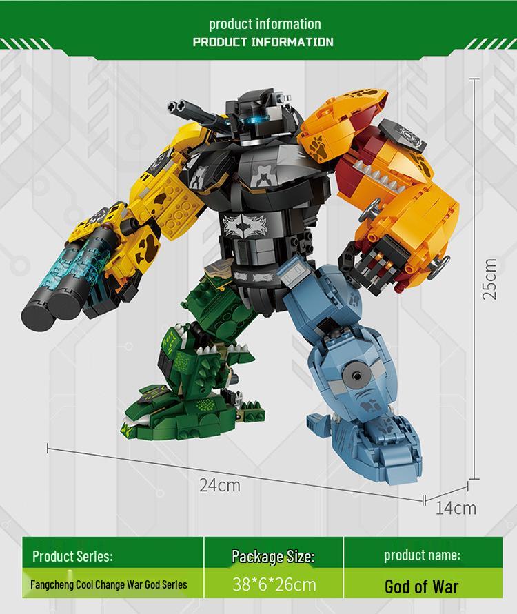 Fangcheng FC1022 Dinozaur Mecha Robot Klocki do Budowania Zabawka dla Dzieci